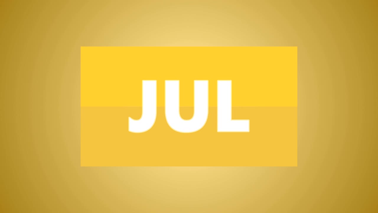 animación de los paneles de un mes calendario girando