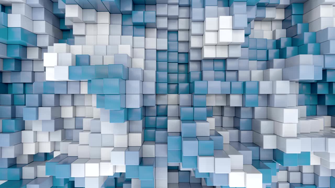 la superficie del cubo cambia de color en 4k.