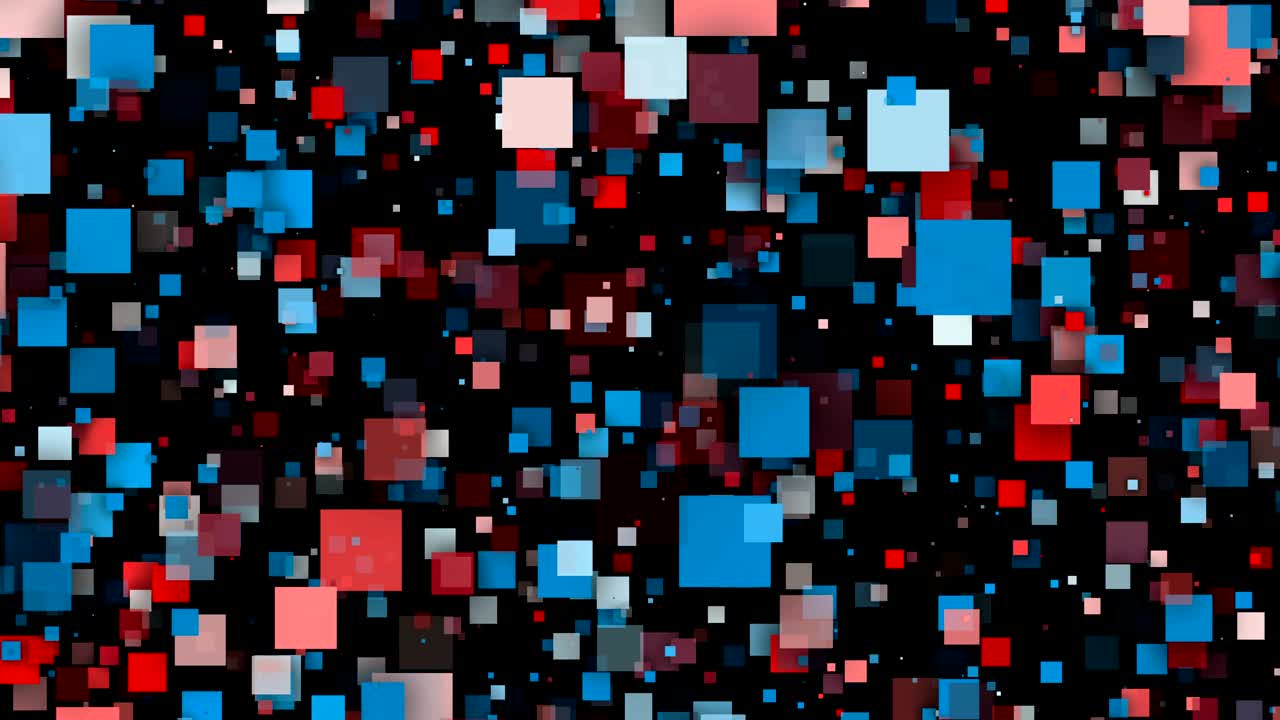 Abstract colorful Squares. Seamless loop animation background