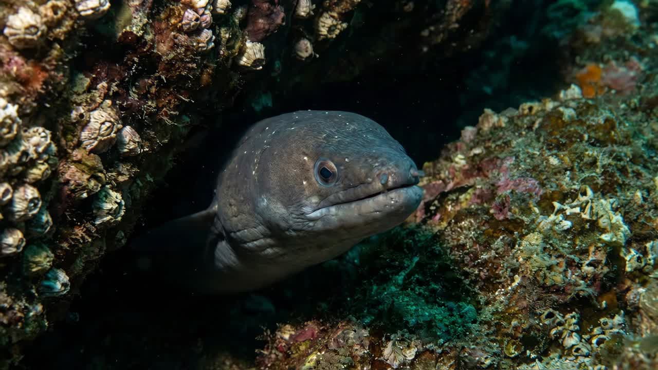 Moray Eel in its Habitat