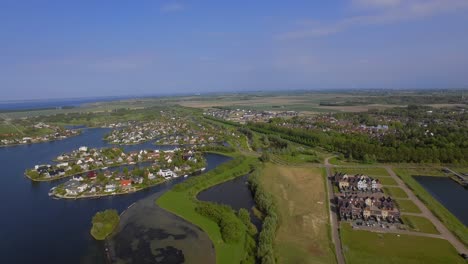 The-newly-build-residential-aera-near-Goese-Meer,-in-the-Netherlands