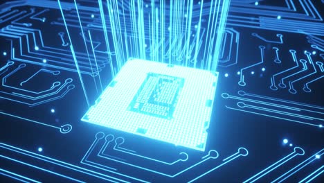 cpu de alta tecnología en placa de circuito