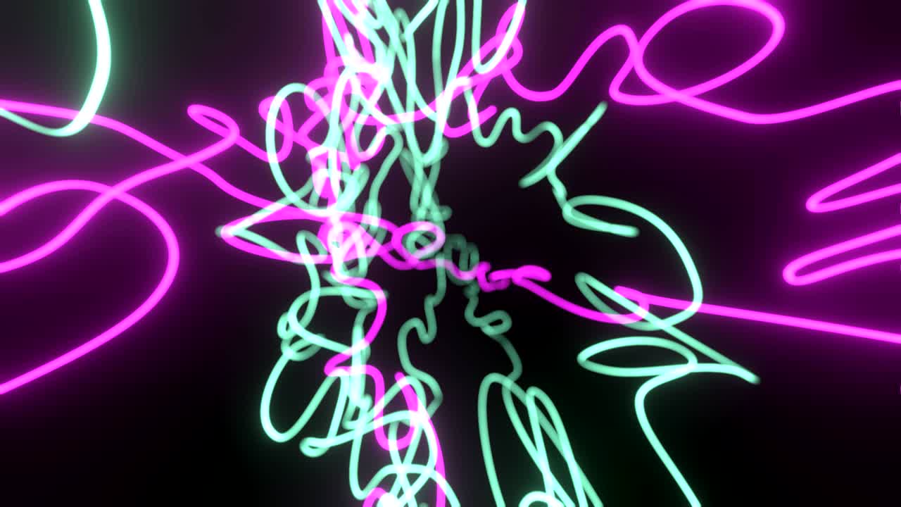 efectos de neón soñadores y coloridos, fondo de bucle infinito o sin costuras.