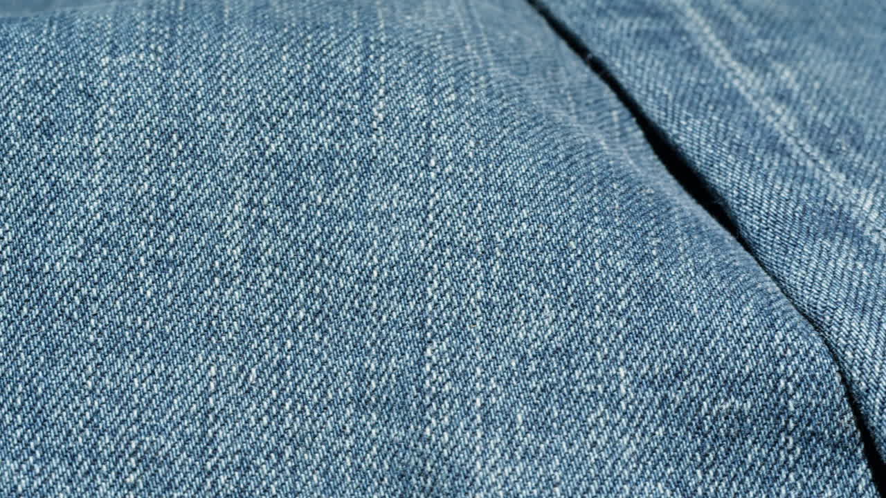 Close-up view of denim fabric