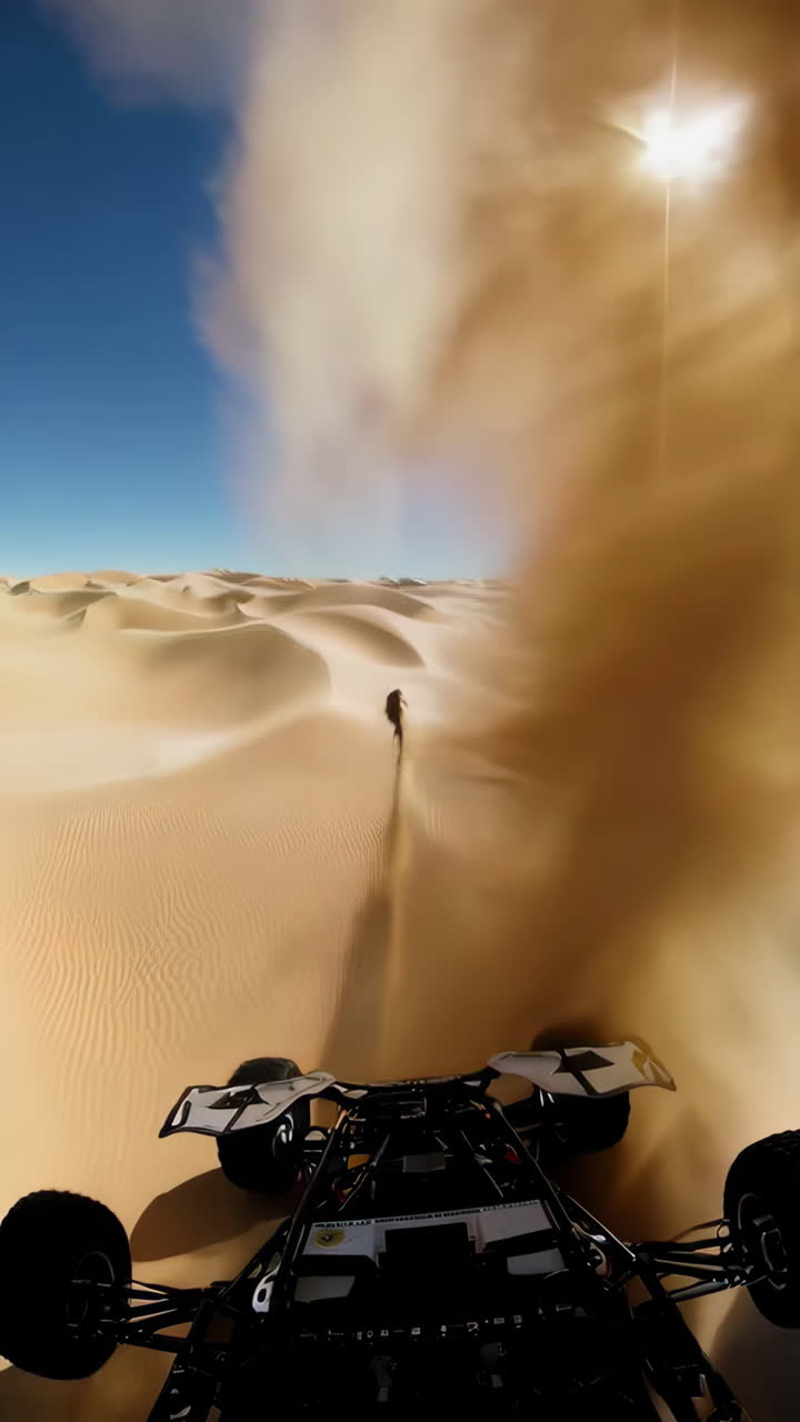 ATV Driving Through Sand Dunes