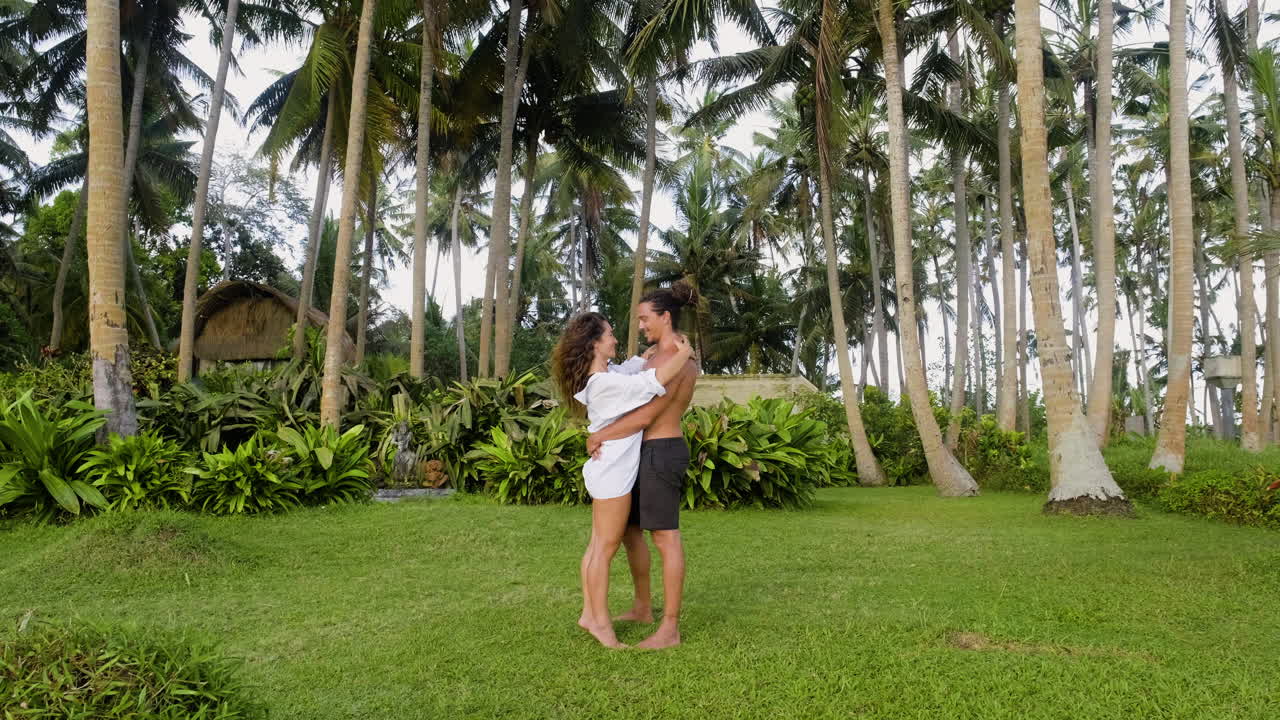 Couple hugging outdoors | Free Stock Video Footage