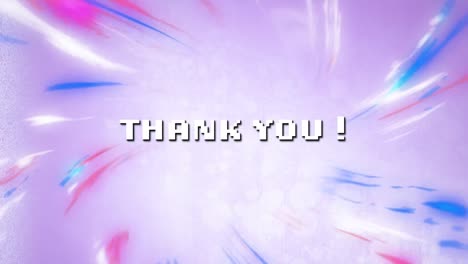 Animation-of-thank-you-text-over-purple-and-blue-lights