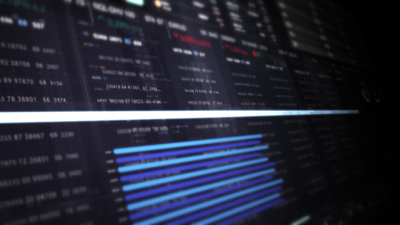 비즈니스 인포 그래픽, 애니메이션 차트 및 비즈니스 미팅 모을위한 데이터 기반 통찰력을위한 동적 데이터 비주얼: 거래, 증권 거래소 및 암호화폐의 세계를 탐색하십시오.