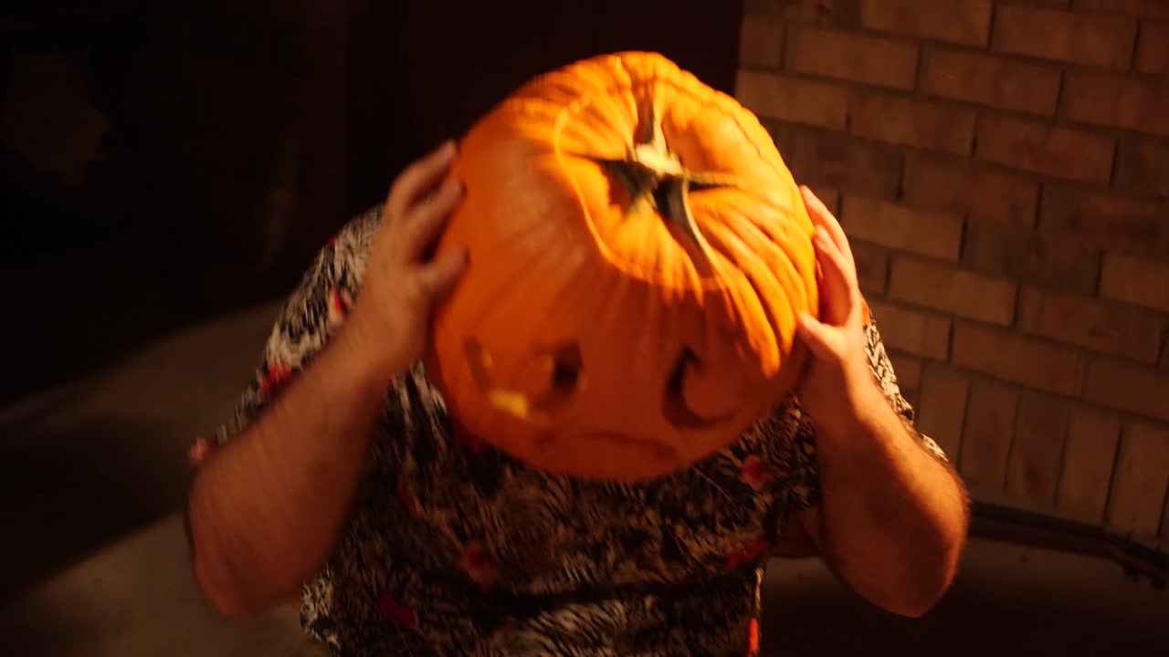 오후에 호박 조각 샷