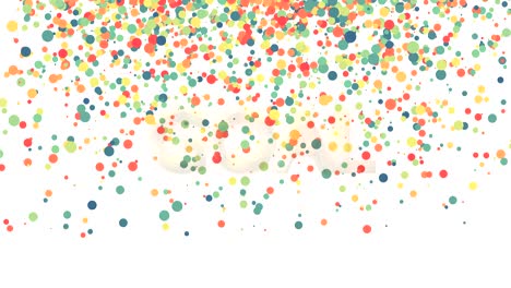 texto dorado con fondo de partículas de colores