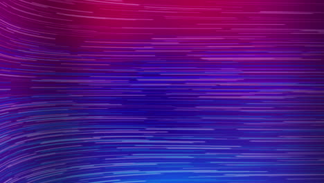 abstract looped blue background with bright red particles moving quickly to the side. motion graphics.