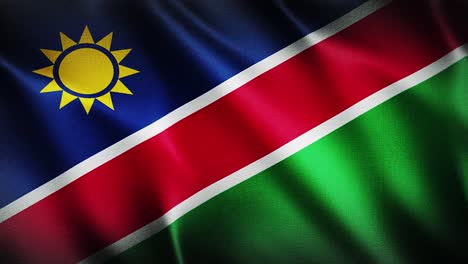 flag of namibia waving background