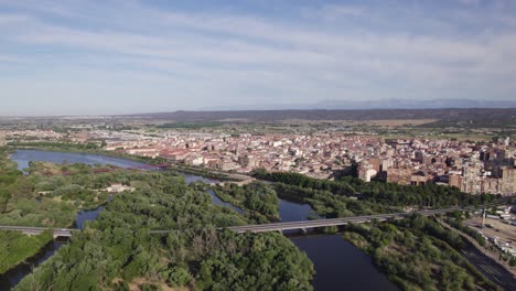 Aerial-View-Over-Talavera-de-la-Reina-City-In-Province-Of-Toledo