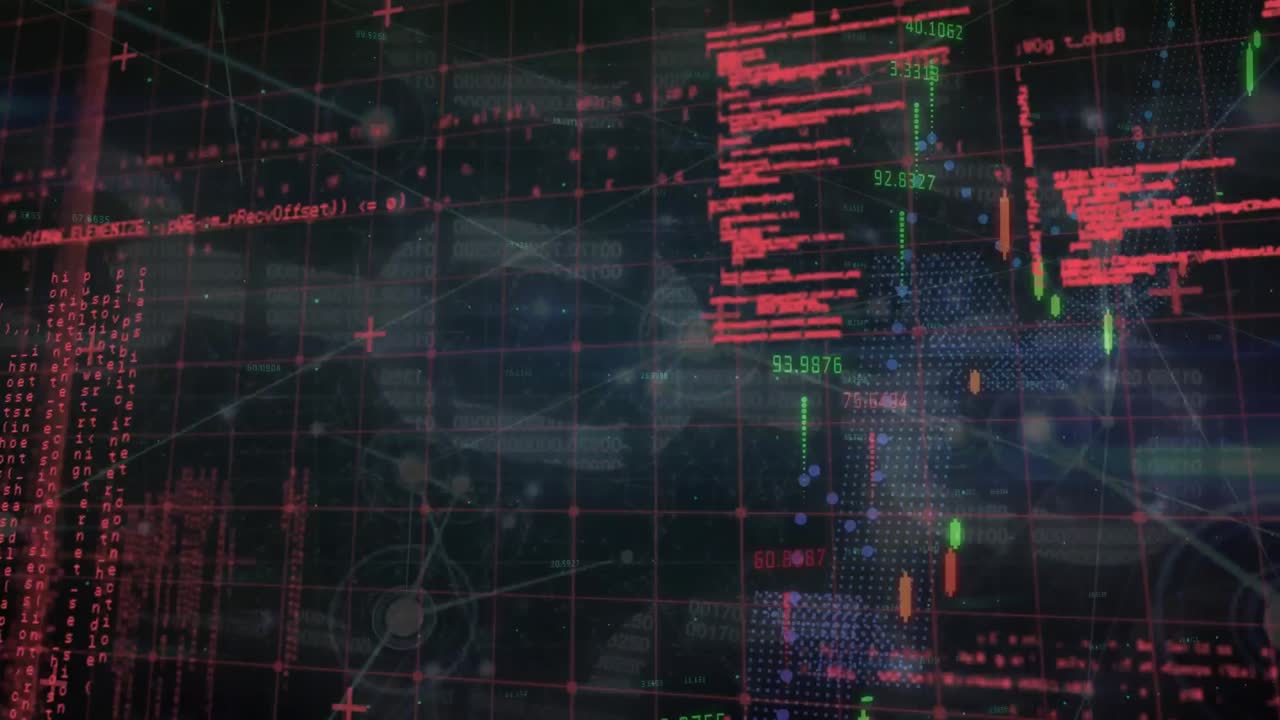 animación del procesamiento de datos a través de la cadena