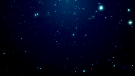 partículas de polvo azul abstracto luz bokeh títulos de movimiento bucle de fondo cinematográfico