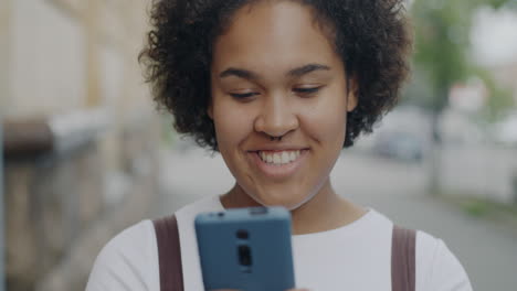 young woman using smartphone