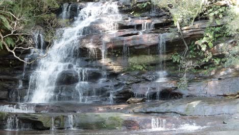 stones at somersby falls near sydney australia in the brisbane water national park, locked wide shot