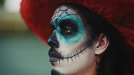 day of the dead sugar skull portrait