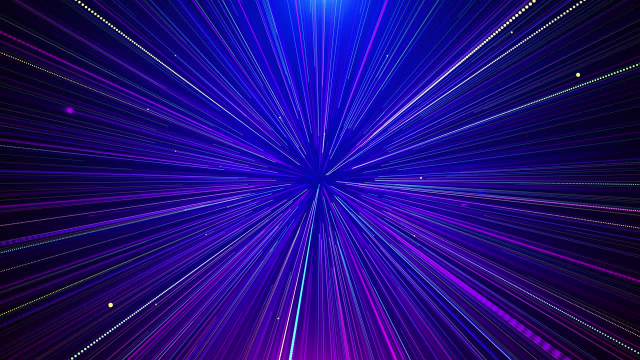 Abstract tunnel of multicolor spectrum radial lines circular geometric background data flow tunnel