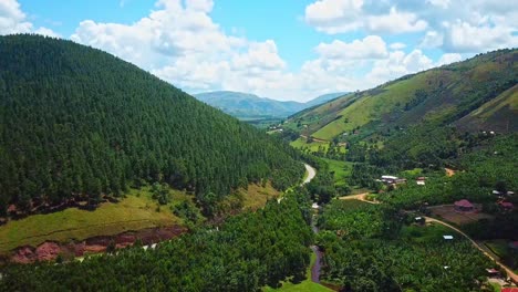 lush green mountains in uganda, east africa