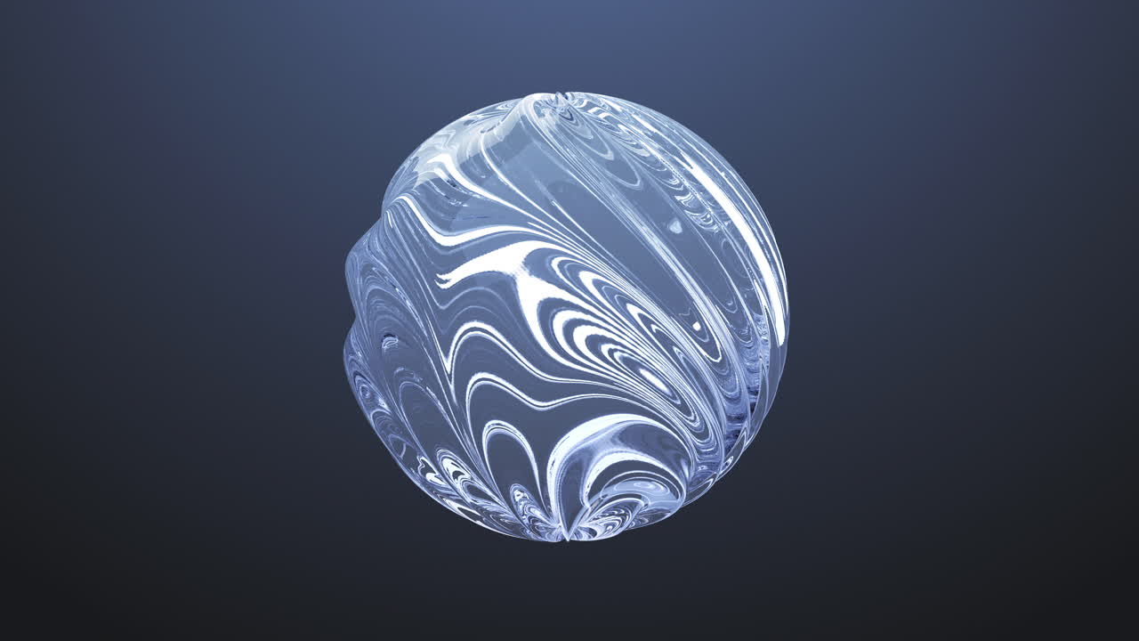 어두운 파란색 배경 에 고립 된 물 파도 로 만들어진 둥근 구