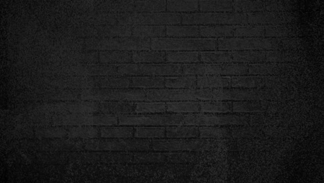 patrón texturizado parpadeando contra la pared de ladrillo negro