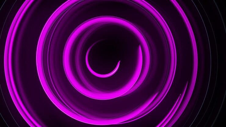 Líneas luminosas giratorias en espiral abstracta, fondo generado por computadora, fondo de renderizado 3D