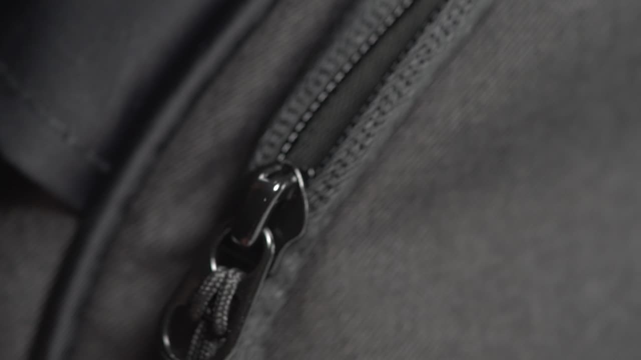 Un zipping a bag macro shot show how easy zipping can be