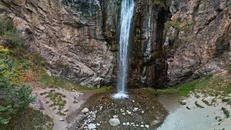 kyrgyzstan picturesque waterfalls, majestic landmarks, flowing liquid