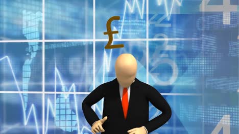 Animated-graphics-showing-3d-man-standing-and-thinking-of-money