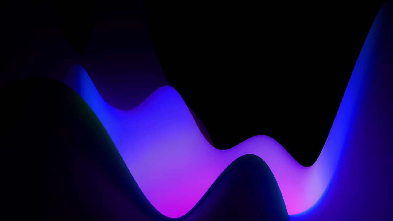 4k abstracto en bucle fondo fantástico, gradiente líquido de pintura con brillo interno forma colinas o picos que cambian suavemente en el ciclo. hermosas transiciones de color rojo azul.