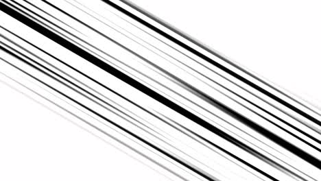 diagonal speed lines moving on black and white background. comic anime action speedline. motion 4k footage.