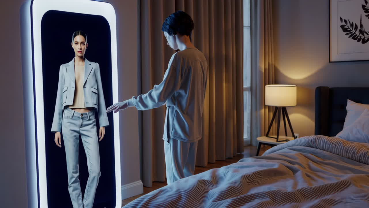 Virtual Fitting Room Experience in a Bedroom