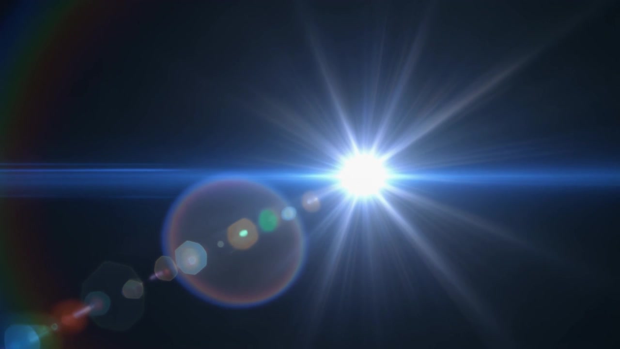 Effetto Flare Blu Brillante su Sfondo Scuro