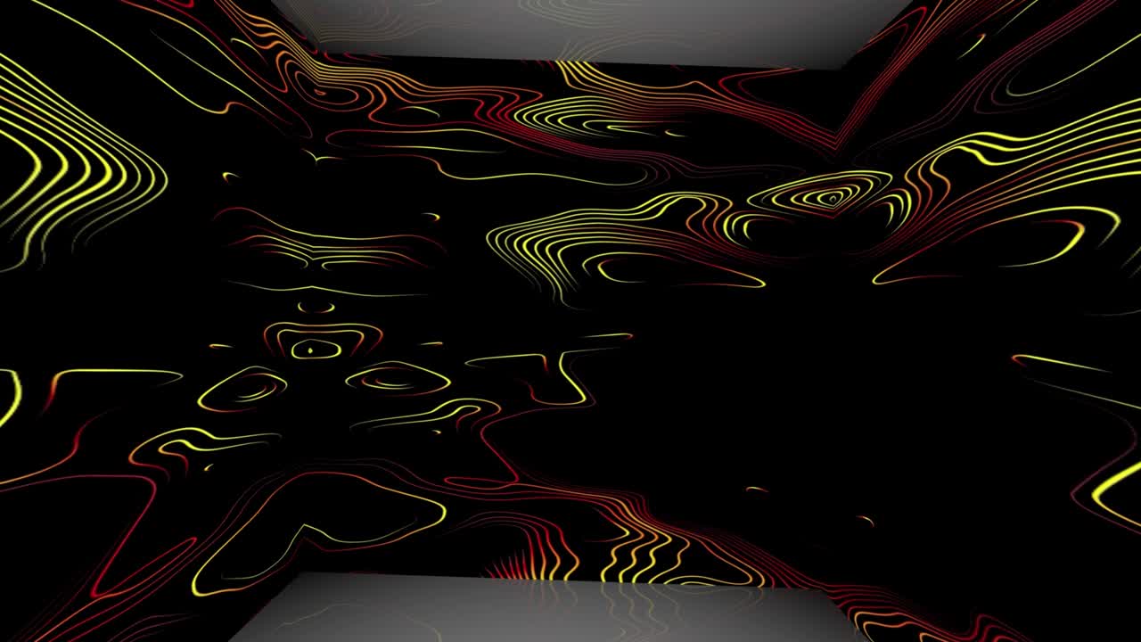 3D virtuální studio s pozadím neonových linek.