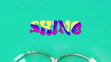 animation of shine text over abstract patterned background