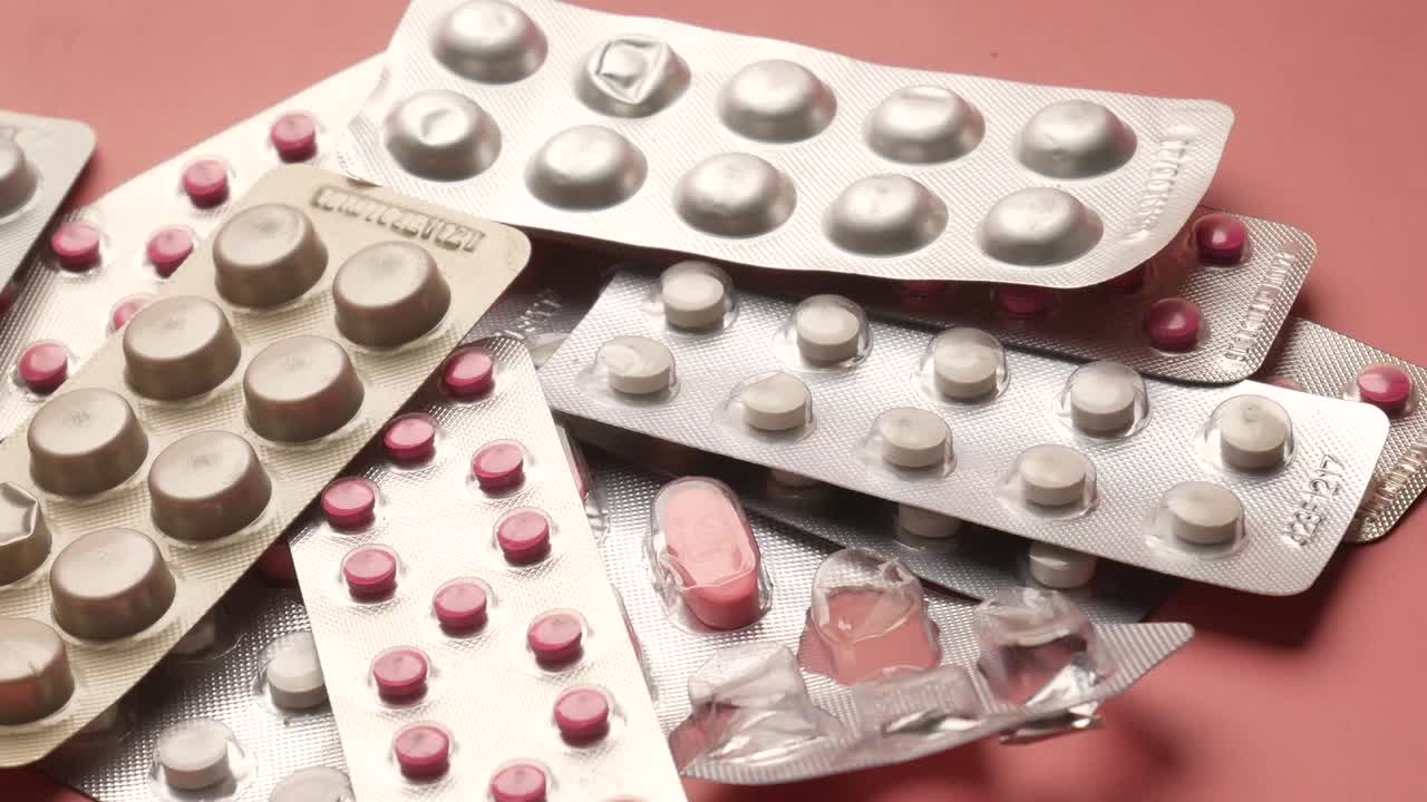 사용되지 않은 약물 블리스터 패키지