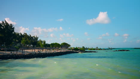 Timelapse-of-tropical-beach-resort-in-the-Mauritius