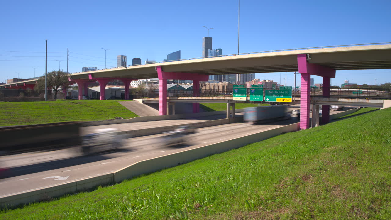 I-10 East freeway Houston Traffic Timelapse