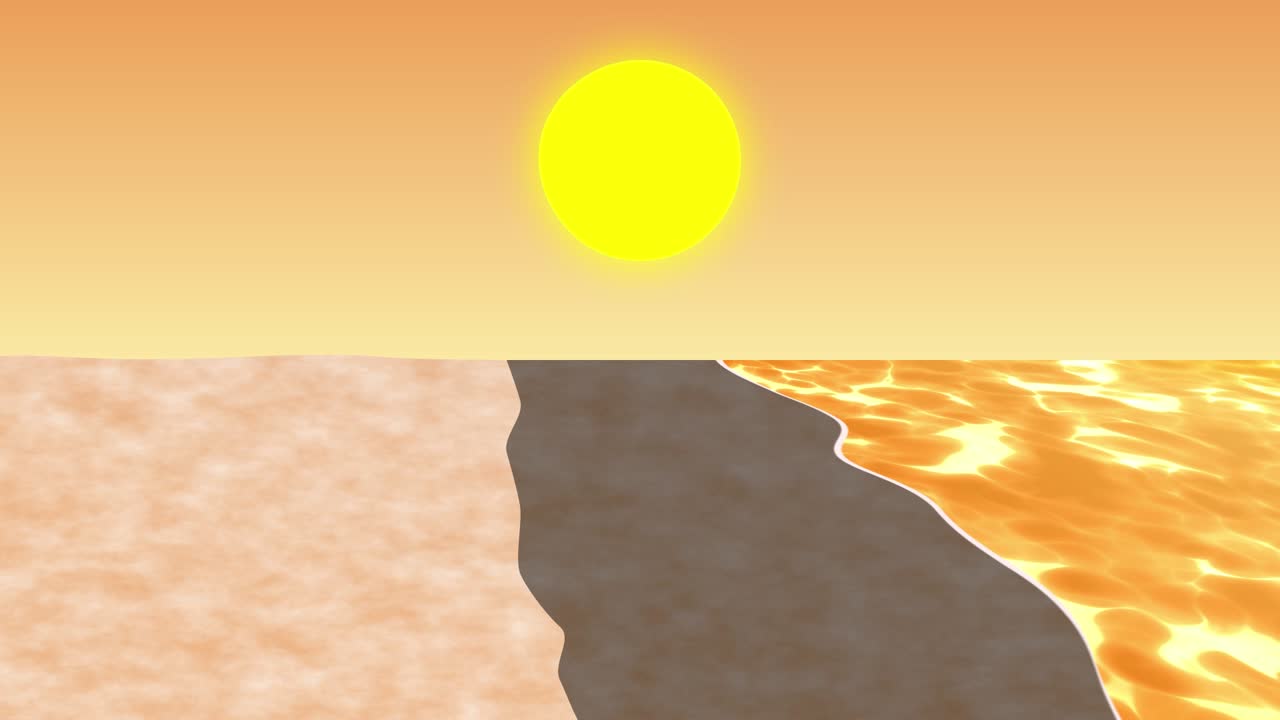 Sunset beach Looping animated background. 1080p.mp4