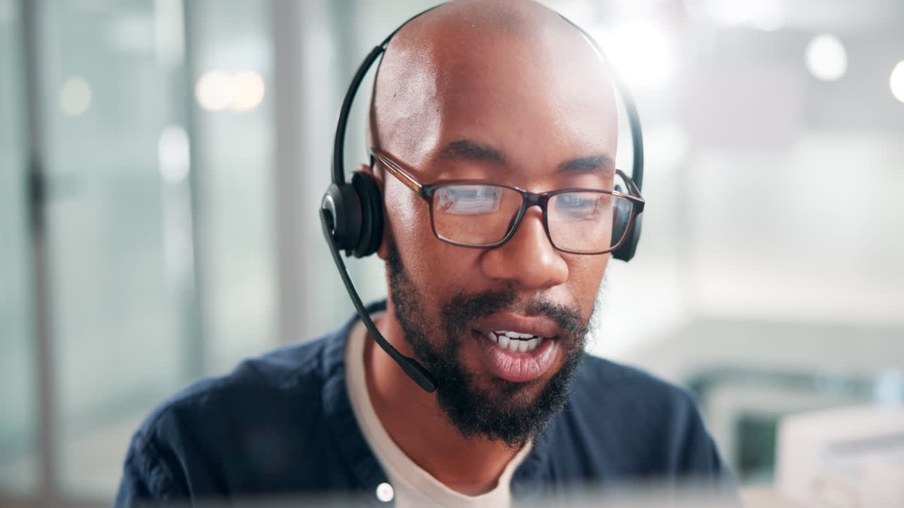 Business Person on Phone Call in Office