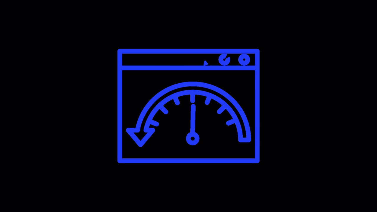 Animated Speedometer Gauge in a Browser Window Icon