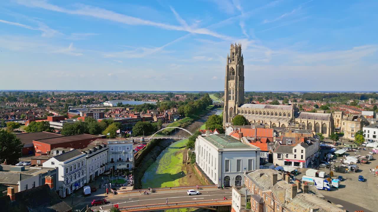 Boston, Lincolnshire: Una storica città mercato del Regno Unito, rinomata per i Padri Pellegrini, contrassegnata da S.