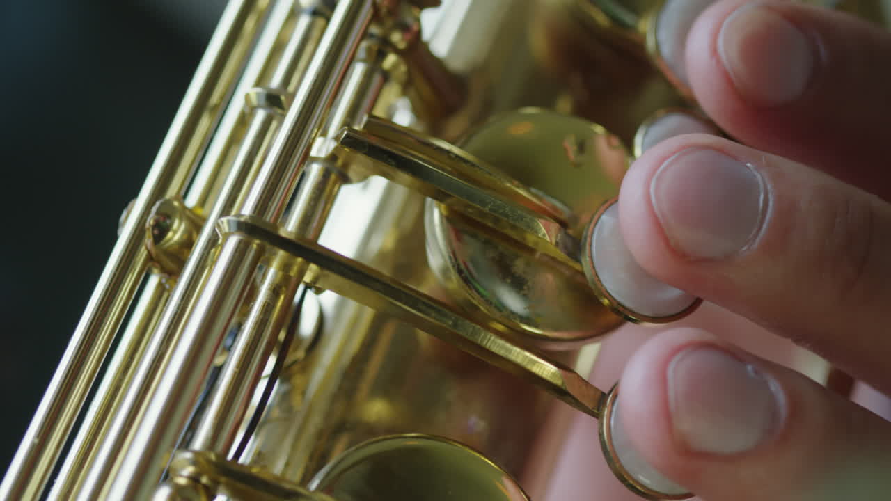 Detail Shot of Playing Sax