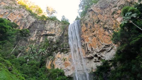 waterfall cascading down a rocky cliff