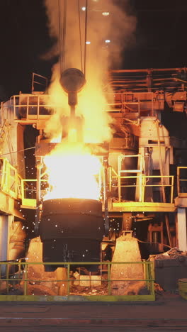 molten metal processing in a steel mill