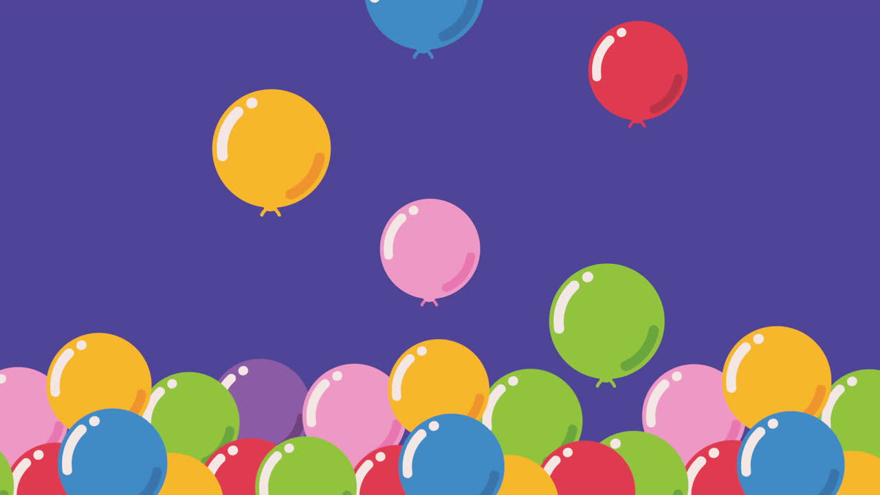 feliz cumpleaños globos de helio animación