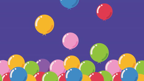 happy birthday balloons helium animation