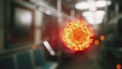 coronavirus covid-19 epidemic in subway car
