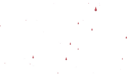 Animation-of-drops-of-blood-falling-on-white-background